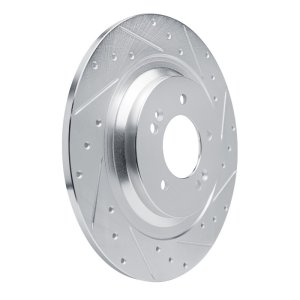 Hyundai SONATA Brake Rotor (1) - Rear Right - R1 Concepts - Drill & Slot - Silver - `21-`25